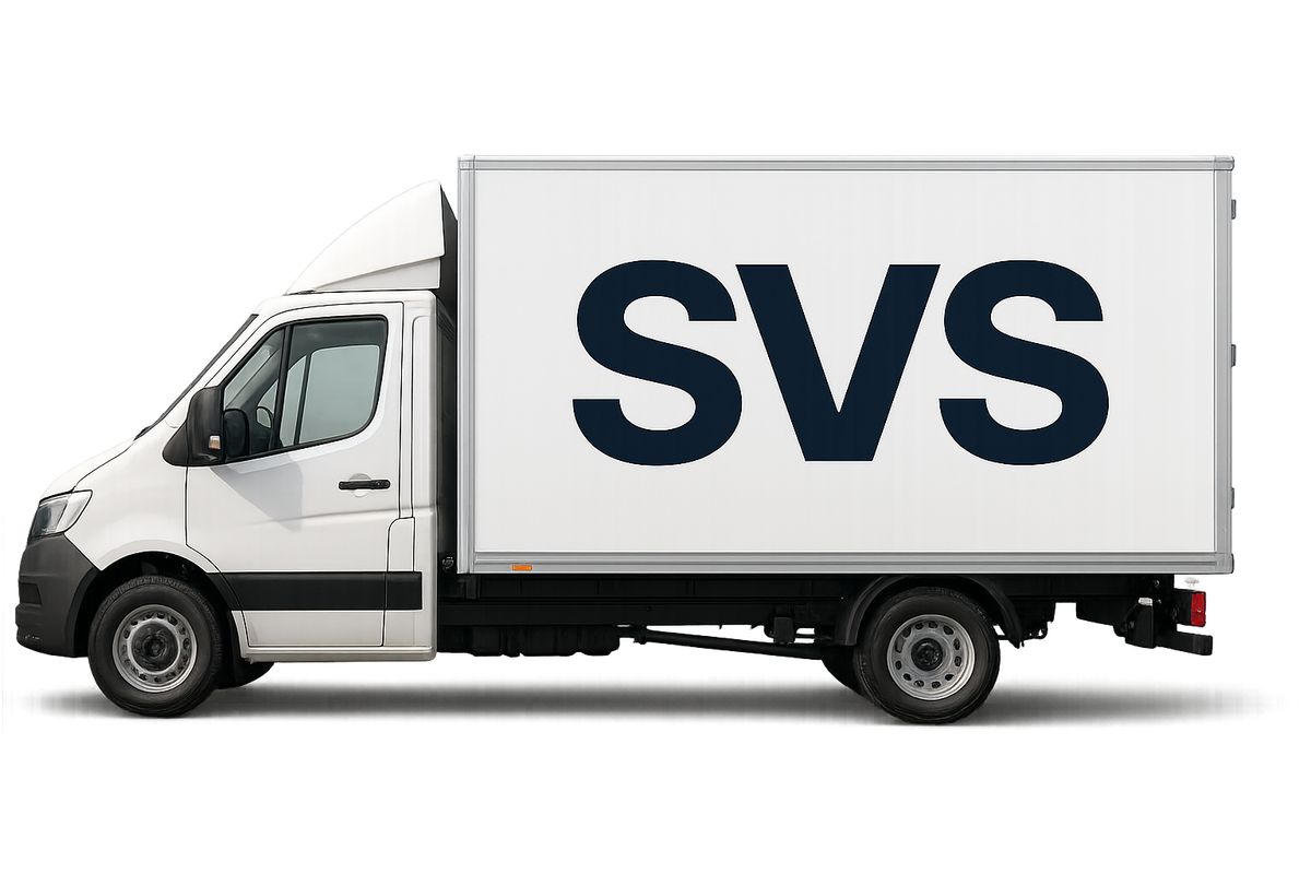 truck with SVS logo transparent background
